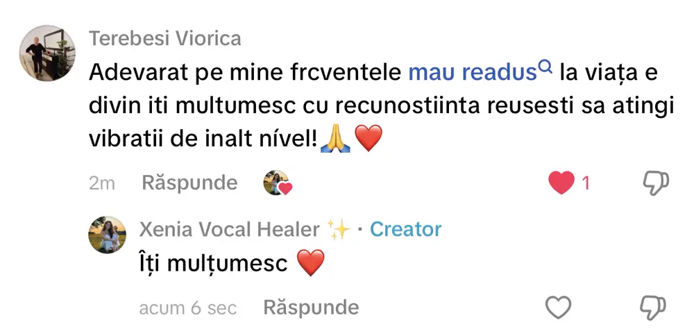 Comentariu: frecvențele m-au readus la viață